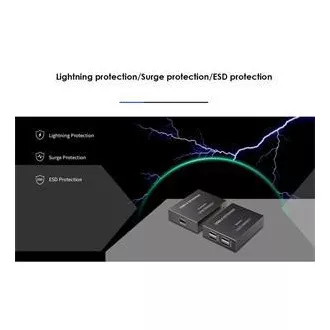 PremiumCord 4 portos USB 2.0 hosszabbító Cat5/Cat5e/Cat6-on keresztül akár 150m-re is