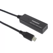 PremiumCord USB-C átjátszó és hosszabbító kábel férfi és női, 5Gbps 5m