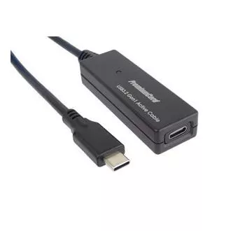PremiumCord USB-C átjátszó és hosszabbító kábel férfi és női, 5Gbps 5m