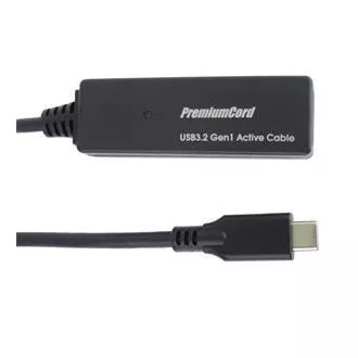 PremiumCord USB-C átjátszó és hosszabbító kábel férfi és női, 5Gbps 5m