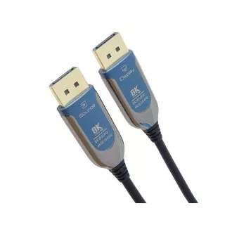PremiumCord 8K optikai DisplayPort 1.4 csatlakozókábel M/M, aranyozott csatlakozó 30m