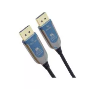 PremiumCord 8K optikai DisplayPort 1.4 csatlakozókábel M/M, aranyozott csatlakozó 50m