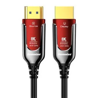 PremiumCord Ultra High Speed HDMI 2.1 optikai kábel 8K@60Hz, aranyozott, 5 m PremiumCord Ultra High Speed HDMI 2.1 optikai kábel 8K@60Hz, aranyozott, 5 m