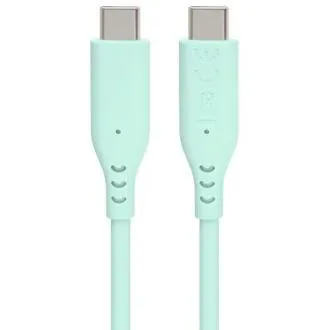 PremiumCord szilikon kábel USB-C csatlakozókkal, 60 W, 480 Mbps, türkiz, extra puha, 1,5 m PremiumCord szilikon kábel USB-C csatlakozókkal, 60 W, 480 Mbps, türkiz, extra puha, 1,5 m