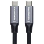 PremiumCord USB-C kábel (USB 3.2 GEN 2, 5 A, 100 W, 10 Gbit/s) fekete, 5 m