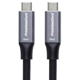 PremiumCord USB-C kábel (USB 3.2 GEN 2, 5 A, 100 W, 10 Gbit/s) fekete, 5 m