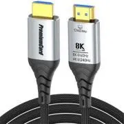 PremiumCord Ultra High Speed HDMI 2.1 optikai kábel 8K@60Hz, aranyozott, 5 m
