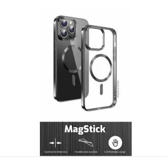 SWISSTEN tok TISZTES Zselés MagStick METALLIC az IPHONE 13 FEKETE telefonhoz