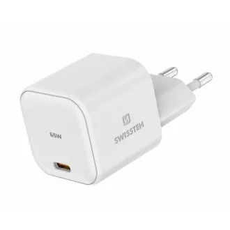SWISSTEN HÁLÓZAT ADAPTER GaN 1x USB-C 65W TELJESÍTMÉNYSZÁLLÍTÓ FEHÉR