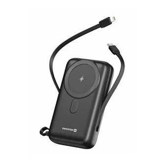 SWISSTEN POWER BANK 20 000 mAh PD 20 W, beépített USB-C és Lightning kábelekkel (MagSafe-kompatibilis) SWISSTEN POWER BANK 20 000 mAh PD 20 W, beépített USB-C és Lightning kábelekkel (MagSafe-kompatibilis)