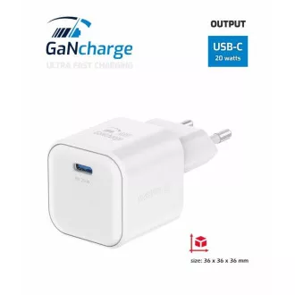 SWISSTEN HÁLÓZAT ADAPTER GaN 1x USB-C 20W TELJESÍTMÉNY ELLÁTÁS FEHÉR SWISSTEN HÁLÓZAT ADAPTER GaN 1x USB-C 20W TELJESÍTMÉNY ELLÁTÁS FEHÉR