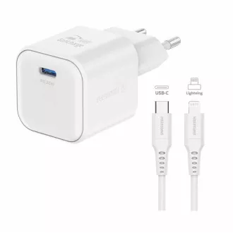 SWISSTEN HÁLÓZAT ADAPTER GaN 1x USB-C 20W TELJESÍTMÉNY ELLÁTÁS FEHÉR ADATKÁBEL USB-C/LIGHTNING 1,2 M FEHÉR SWISSTEN HÁLÓZAT ADAPTER GaN 1x USB-C 20W TELJESÍTMÉNY ELLÁTÁS FEHÉR ADATKÁBEL USB-C/LIGHTNING 1,2 M FEHÉR