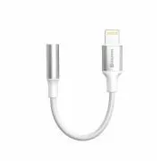 SWISSTEN AUDIO ADAPTER TEXTIL LIGHTNING (hím) / 3,5mm AUX 0,15 M FEHÉR (helyettesíti a 73501212)