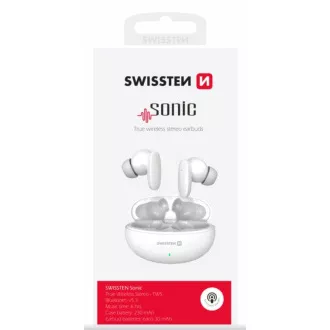 SWISSTEN BLUETOOTH TWS FEJHALLGATÓ SONIC FEHÉR