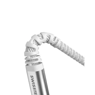 SWISSTEN ADATKÁBEL KEVLÁR USB / LIGHTNING 1,5 M FEHÉR