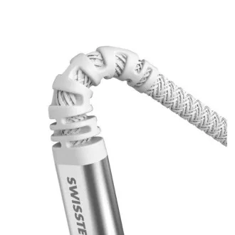 SWISSTEN ADATKÁBEL KEVLÁR USB/USB-C 1,5 M FEHÉR
