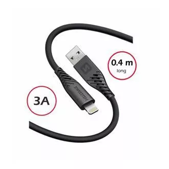 SWISSTEN ADATKÁBEL PUHA SZILIKON USB-A / LIGHTNING 0.4 M FEKETE SWISSTEN ADATKÁBEL PUHA SZILIKON USB-A / LIGHTNING 0.4 M FEKETE
