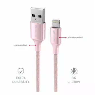 SWISSTEN ADATKÁBEL TEXTILE II USB / LIGHTNING 1,5 M RÓZSASZÍNŰ SWISSTEN ADATKÁBEL TEXTILE II USB / LIGHTNING 1,5 M RÓZSASZÍNŰ