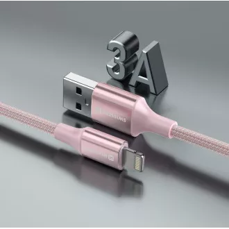SWISSTEN ADATKÁBEL TEXTILE II USB / LIGHTNING 1,5 M RÓZSASZÍNŰ SWISSTEN ADATKÁBEL TEXTILE II USB / LIGHTNING 1,5 M RÓZSASZÍNŰ