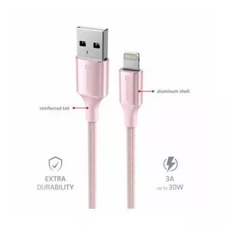SWISSTEN ADATKÁBEL TEXTILE II USB / LIGHTNING 1,5 M RÓZSASZÍNŰ SWISSTEN ADATKÁBEL TEXTILE II USB / LIGHTNING 1,5 M RÓZSASZÍNŰ