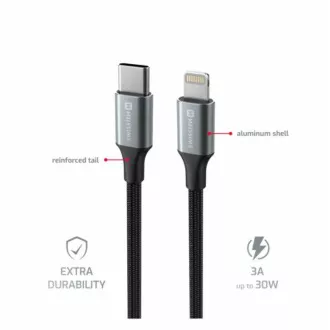 SWISSTEN ADATKÁBEL TEXTILE II USB-C / LIGHTNING 1,5 M FEKETE SWISSTEN ADATKÁBEL TEXTILE II USB-C / LIGHTNING 1,5 M FEKETE