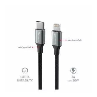 SWISSTEN ADATKÁBEL TEXTILE II USB-C / LIGHTNING 1,5 M FEKETE SWISSTEN ADATKÁBEL TEXTILE II USB-C / LIGHTNING 1,5 M FEKETE