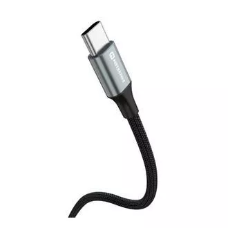 SWISSTEN ADATKÁBEL TEXTILE II USB-C / USB-C 1,5 M FEKETE