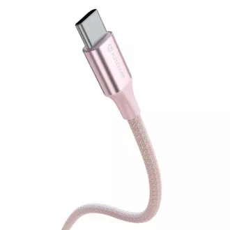 SWISSTEN ADATKÁBEL TEXTILE II USB-C / USB-C 1,5 M RÓZSASZÍNŰ
