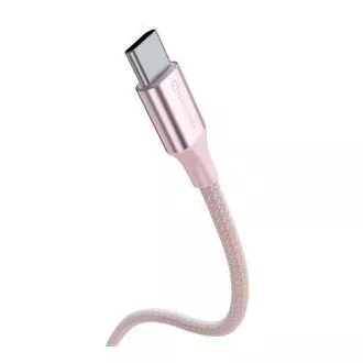 SWISSTEN ADATKÁBEL TEXTILE II USB-C / USB-C 1,5 M RÓZSASZÍNŰ
