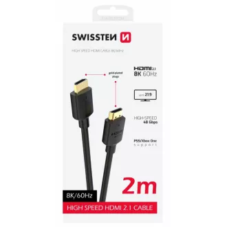 SWISSTEN HDMI HDMI 8K 60Hz 2.0 M PVC kábel HDMI 8K 60Hz 2.0 M-re