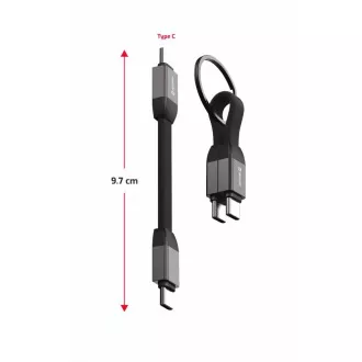 SWISSTEN MÁGNESES KULCSTARTÓ KÁBEL USB-C / USB-C 9,7 CM SWISSTEN MÁGNESES KULCSTARTÓ KÁBEL USB-C / USB-C 9,7 CM