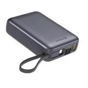 SWISSTEN POWER BANK 20000 mAh INTEGRÁLT USB-C ÉS LIGHTNING Kábellel SILVER SILVER SILVER