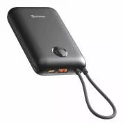 SWISSTEN POWER BANK VOLTBOX 35W 20000 mAh INTEGRÁLT USB-C ÉS LIGHTNING KABELEK FEKETE