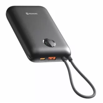 SWISSTEN POWER BANK VOLTBOX 35W 20000 mAh INTEGRÁLT USB-C ÉS LIGHTNING KABELEK FEKETE