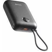 SWISSTEN POWER BANK VOLTBOX 35W 30000 mAh BEÁLLÍTOTT USB-C ÉS LIGHTNING KABELEK FEKETE