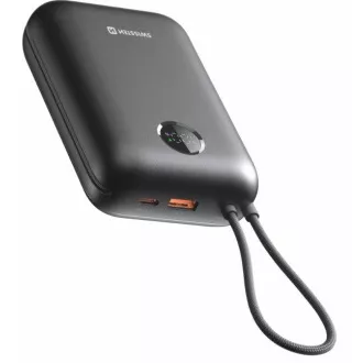 SWISSTEN POWER BANK VOLTBOX 35W 30000 mAh BEÁLLÍTOTT USB-C ÉS LIGHTNING KABELEK FEKETE