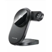 SWISSTEN FOLDING WIRELESS Qi2 CHARGER MagBase 3in1 BLACK (MagSafe kompatibilis)