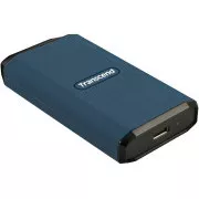 Transcend ESD410C 4TB, USB 20Gbps Type C, külső tartós SSD (3D NAND flash), 2000MB/R, 2000MB/W, kék színű