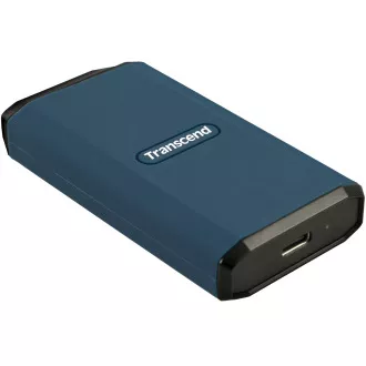 Transcend ESD410C 4TB, USB 20Gbps Type C, külső tartós SSD (3D NAND flash), 2000MB/R, 2000MB/W, kék színű