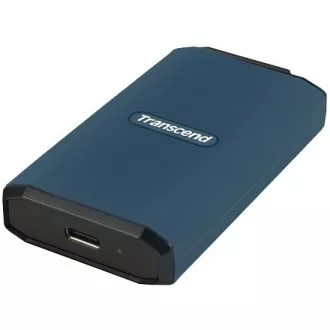 Transcend ESD410C 4TB, USB 20Gbps Type C, külső tartós SSD (3D NAND flash), 2000MB/R, 2000MB/W, kék színű
