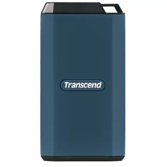 Transcend ESD410C 4TB, USB 20Gbps Type C, külső tartós SSD (3D NAND flash), 2000MB/R, 2000MB/W, kék színű