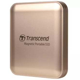 Transcend ESD420C 1TB, USB 20Gbps Type C, külső tartós SSD (3D NAND flash), 2000MB/R, 2000MB/W, Magsafe, arany színű