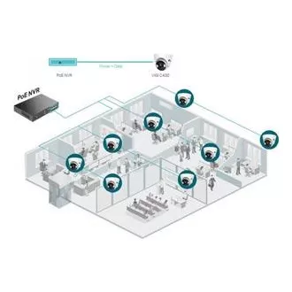 TP-Link VIGI C430(2.8mm) toronykamera, 3MP, 2.8mm, színes, 3MP, 2.8mm, színes