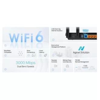 TP-Link EX510 Pro - AX3000 Multi-Gigabit Wi-Fi 6 Router, 4x GLAN, 1x 2.5GWAN, TR-069, USB 3.0, WPA3, EasyMesh