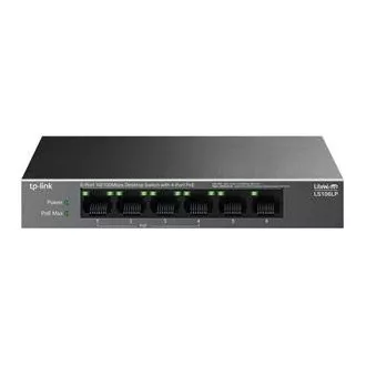 TP-Link LS106LP kapcsoló 2x LAN, 4x LAN PoE-vel, 41W