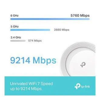 TP-Link Deco BE65(1-pack) BE9300 Tri-band Mesh WiFi 7 rendszer az egész háztartás számára, 4x 2.5GLAN, USB, 2.4/5/6GHz, HomeShi - Felbontott