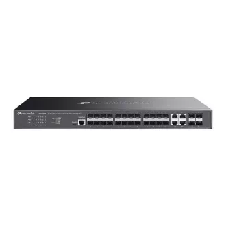 TP-Link SG3428XF Omada 24 portos SFP L2  menedzselt kapcsoló 4 10GE SFP  bővítőhelyekkel