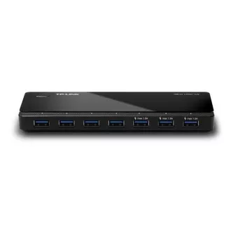 TP-Link UH700, 7 portos USB 3.0 Hub, asztali, 12V/2.5A hálózati adapterrel együtt.