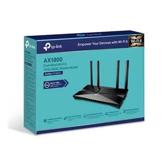TP-Link Archer VX1800V - AX1800 Wi-Fi 6 VDSL/ADSL modem és útválasztó, USB 2.0 3G/4G és médiához, RJ-11 VoIP telefonhoz, Eas