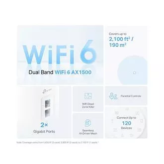 TP-Link Deco X10(2-pack) - AX1500 Mesh Wi-Fi 6 rendszer intelligens otthonhoz - szülői felügyelet - (2-pack)